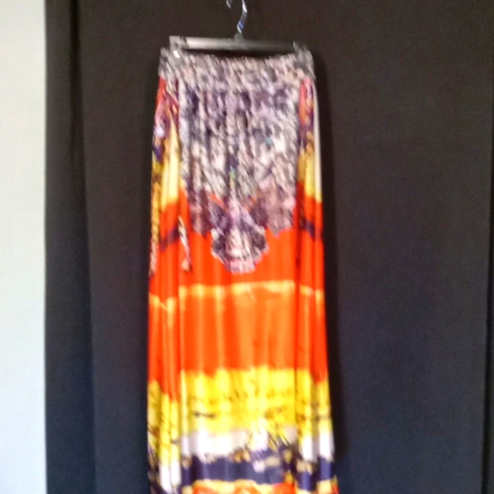 XJF-MC LADIES SILK MAXI SKIRT